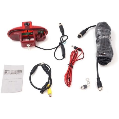 (rouge)CaméRa de Recul CMOS pour Opel Vivaro - Trafic 2001-2014 Etanche 170 TroisièMe Feu Stop CaméRa de Recul