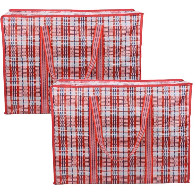 Linghhang - Rouge)Lot de 2 Sac de Rangement, Sac Rangement Vêtements Grande CapacitéSacs de Déménagement avec Fermeture à Glissière pour le Linge,