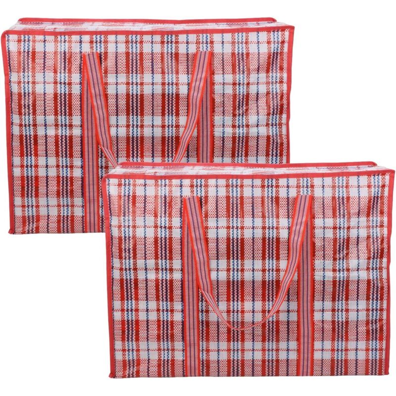 Rouge)Lot de 2 Sac de Rangement, Sac Rangement Vêtements Grande CapacitéSacs de Déménagement avec Fermeture à Glissière pour le Linge, les