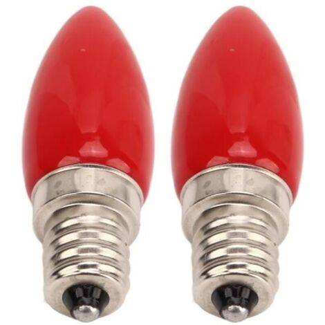 (Rouge)Mothinessto Ampoule LED Bougie Rouge E12 1.5W 220V Verre Chandelier Luminaire