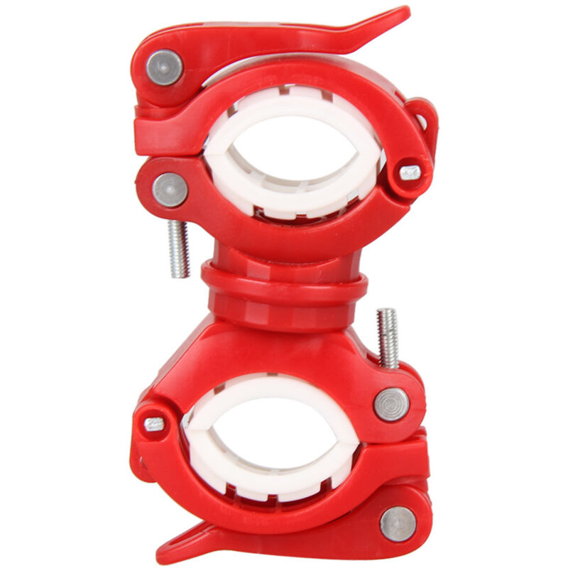 (Rouge)Supports de lumièreClips de lumière de torche de véloSupports de lumière avantClips d'alpinisteAccessoires d'équipement de cyclisme de VTT