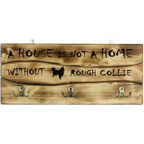 Rough Collie - percha con perro, expositor de medallas, decoración del hogar de Art-Dog