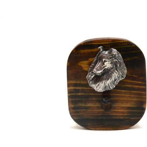 Rough Collie - Perchero para correa, perchero para medallas con perro, gancho para llaves de Art-Dog