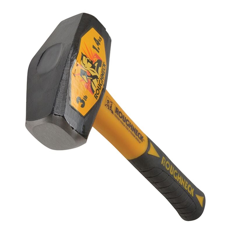 ROU65608 Club Hammer Fibreglass Handle 1.4kg (3 lb) - Roughneck