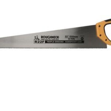 Roughneck R22F 22in (550mm) Hardpoint Handsaw 11TPI Double-Injected Soft-Grip