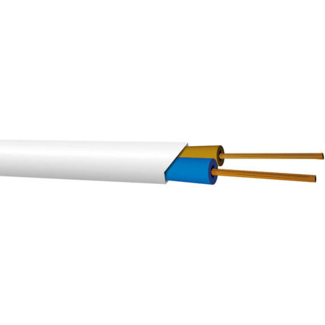 Rouleau 100M Tuyau plat (2x1,0mm) Blanc