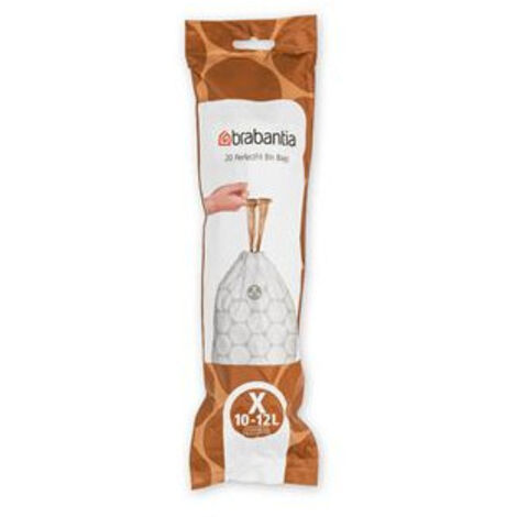 Rouleau 20 Sacs Poubelle Code X - 10/12 L - Perfect Fit - New Icon Bo Touch - Brabantia
