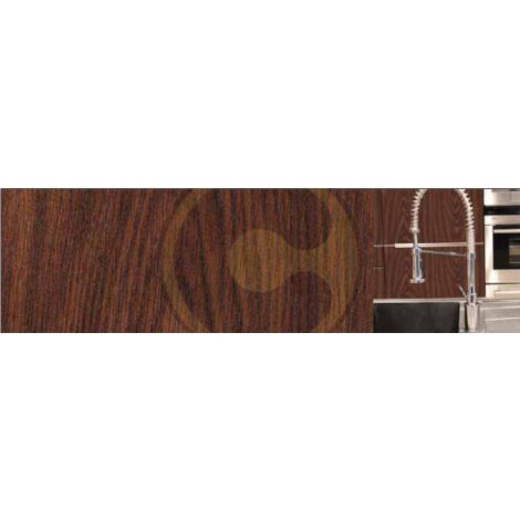 rouleau 45x2,5 cm de bois plastique velours acajou foncA  auto-adhA sif