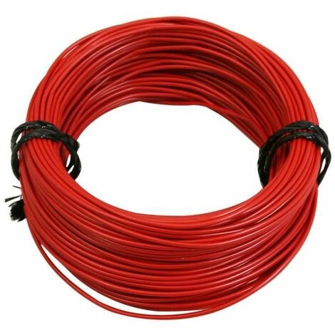 Rouleau 5m fil électrique 2,5mm² cuivre rouge câble souple faisceau