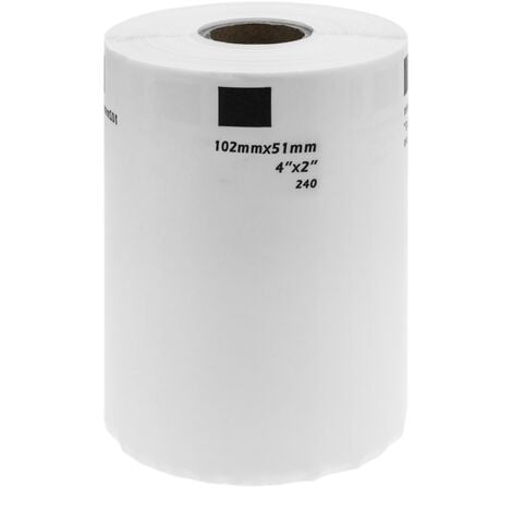 Rouleau 4800 étiquettes adhésives blanches pour imprimante thermique  directe 25,4x76,2 mm