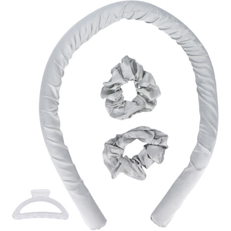 Rouleau à Cheveux sans Chaleur Bandeau Gris - Curling Tool pour Boucles Naturelles Sans Chaleur