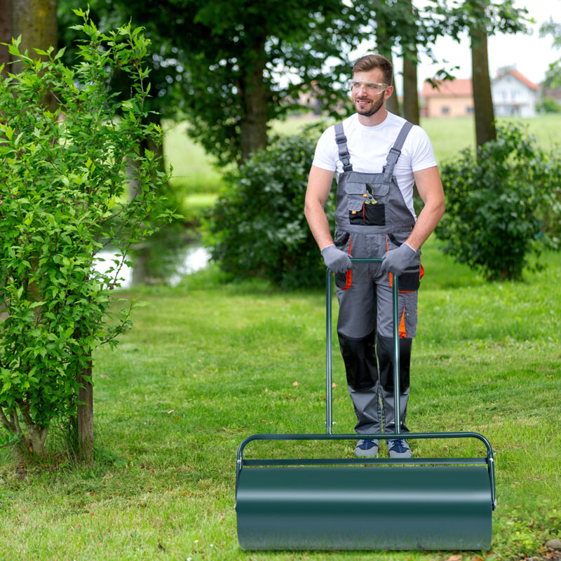 Rouleau à Gazon de Jardin avec Volume 63 l ø du Rouleau : 30 cm Largeur 60 cm en Acier de Couleur Vert CW6013 design in