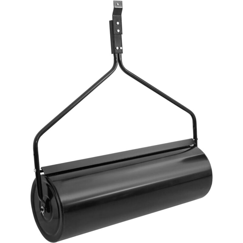 Rouleau à gazon de jardin noir 63 l fer