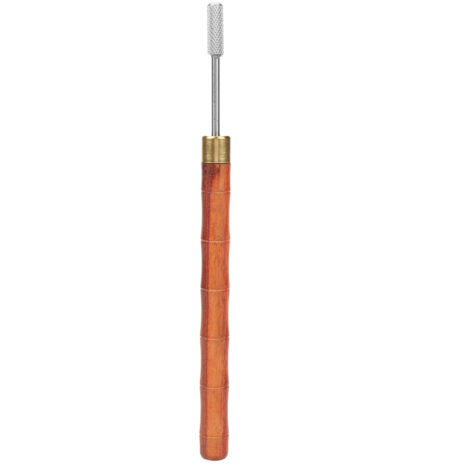 Rouleau à huile en acier inoxydable avec manche en santal pour finition ceintures en cuir DIY