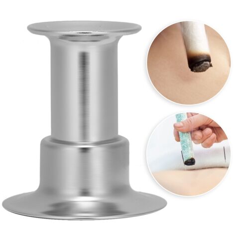 Rouleau à Moxibustion en Acier Inoxydable - Éteignoir pour Bâton d'Éponge de Moxa