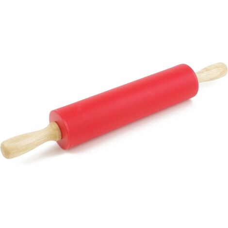 Rouleau à pâtisserie Coque en Silicone antiadhésif Surface Manche en Bois,