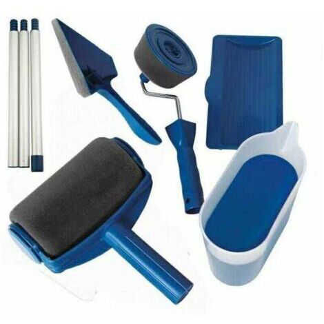 Rouleau à peinture sans couture Paint Roller Set pour la peinture de murs, portes, planchers, plafonds, Toit ou autre grande surface, pas de préparation, pas de désordre,