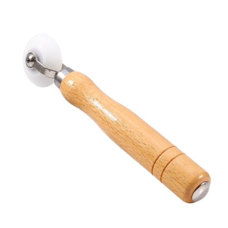 Rouleau à Pression Coin externe interne papier peint couture rouleau poignée en bois naturel cousu à la maison mur papier décoration main outil de bricolage,A