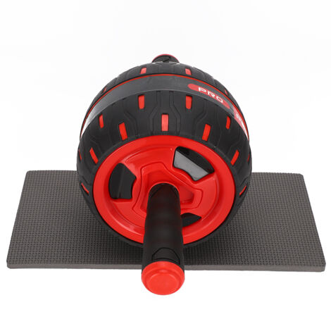Rouleau Abdomen Fitness Rouge - Équipement Abdominal Résistant pour Exercice à Domicile