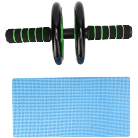 Rouleau abdominal fitness 16cm à 3 roues - Équipement d'exercice pour abdominaux à domicile