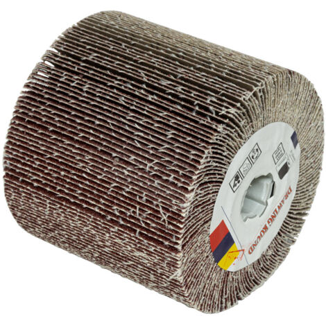 Rouleau abrasif à lamelles grain 80 pour ponceuse polisseuse métal SM100