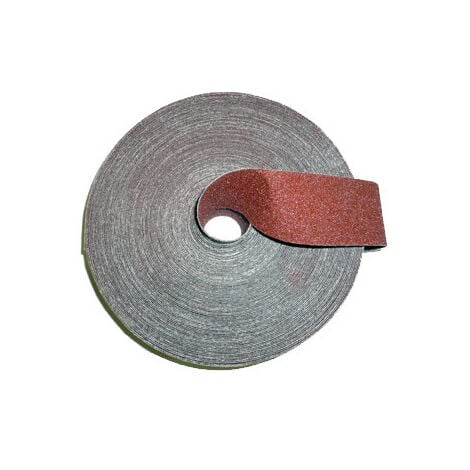 Rouleau abrasif d'atelier grain 120 papier a poncer toile 38 mm x 25 m