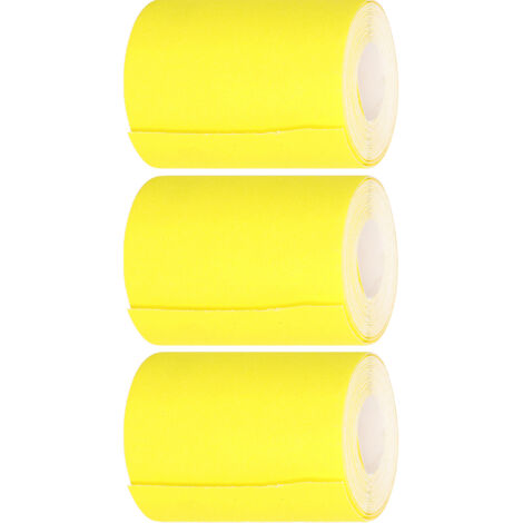 Rouleau Abrasif Grain 120 pour Ponçage Bois et Meubles, Lot de 3