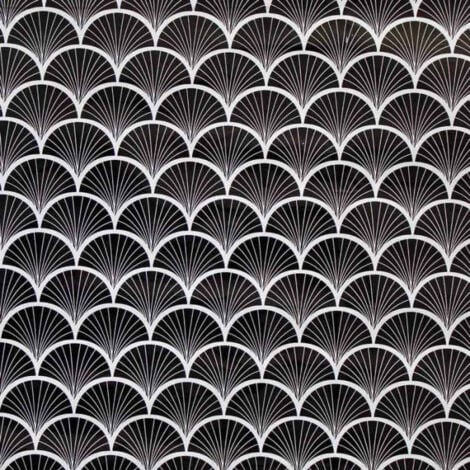 Rouleau Adhésif Art Déco 45x200cm Noir & Transparent