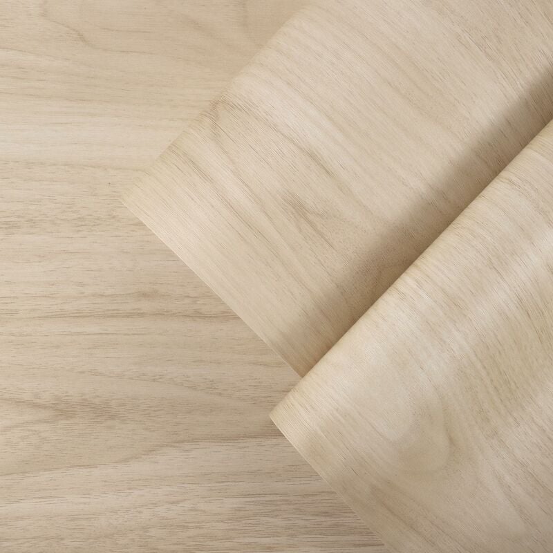 Ambiance-sticker - Rouleau adhésif bois chêne clair au mètre - Autocollants Revêtement Adhésif Cuisine Meubles Salle de bain - 60x5m - multicolore