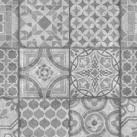 Rouleau Adhésif "Carrelage" 45x200cm Gris