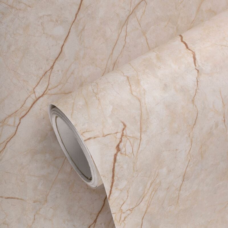 Rouleau adhésif sol marbre rose anti-dérapant étanche au mètre - 60cmx4m