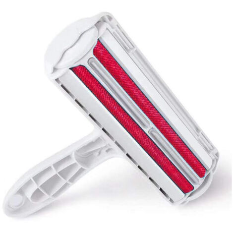 Rouleau Anti Poils d'Animaux – Nettoyeur Réutilisable pour Canapé, Tapis, Siège Auto et Vêtements – Réservoir Amovible Rouge