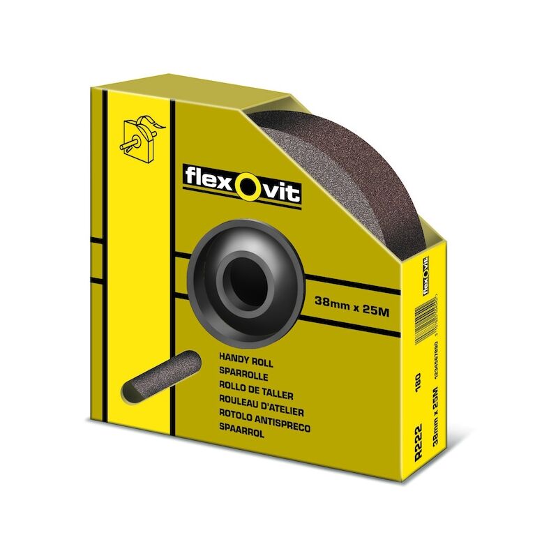 Flexovit - Rouleau d'atelier KF271 - 38 mm x 25 m - Grain 60