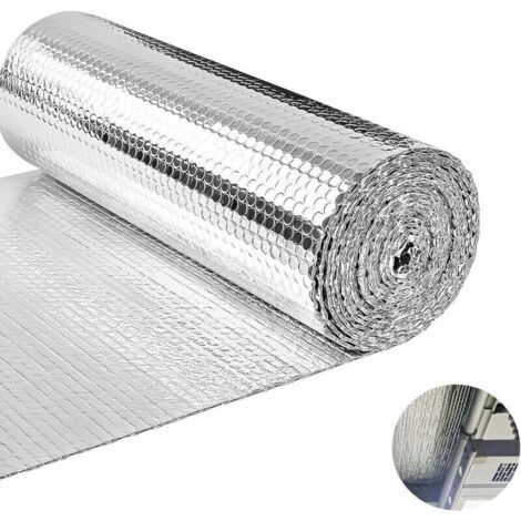 Rouleau bulle 0,6×3m film isolant aluminium ignifuge B2 barrière radiative isolation fenêtre toit protection solaire résistance humidité