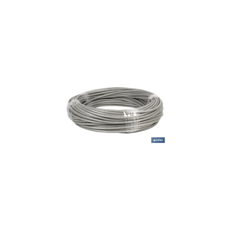 Câble Acier 10mm 8x10mm 6x19+1 Plastique (25m)
