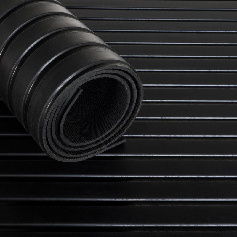 Rouleau caoutchouc nervuré large - 4,5 mm - largeur 200 cm - Par mètre linéaire