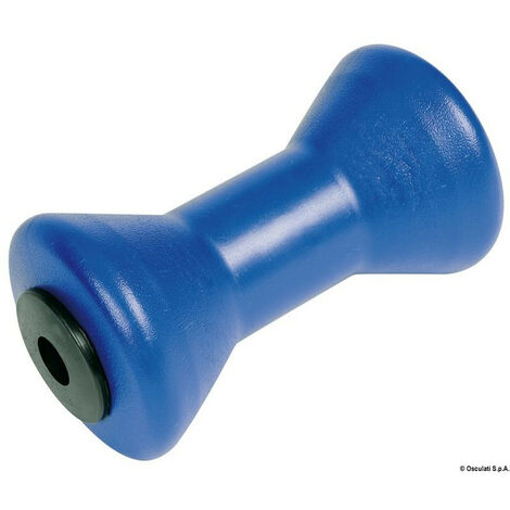 Rouleau central bleu avec renforcement en fer 195x110 mm - diam axe 17 mm