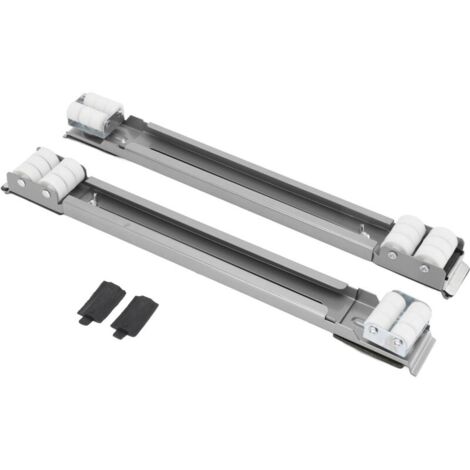 Rouleau d'appareil Extensible robuste, roulement de charge 300KG, roues universelles, curseur de Base pour lave-linge et meubles, argent