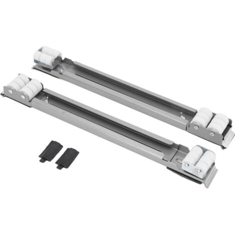 Rouleau d'appareil Extensible robuste roulement de charge 300KG roues universelles curseur de Base pour lave-linge et meubles argent