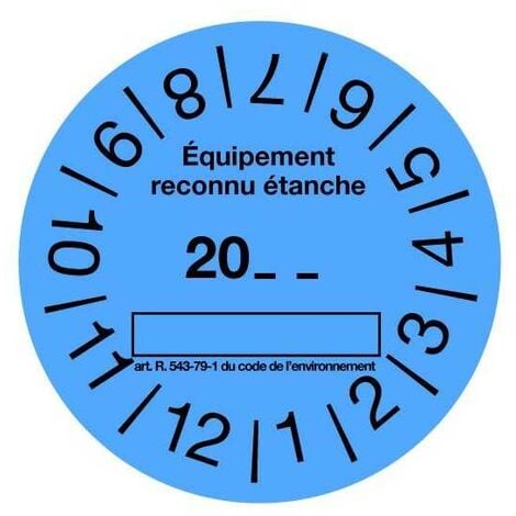 PLOMBSERVICE Rouleau de 100 étiquettes de contrôle étanchéité bleues