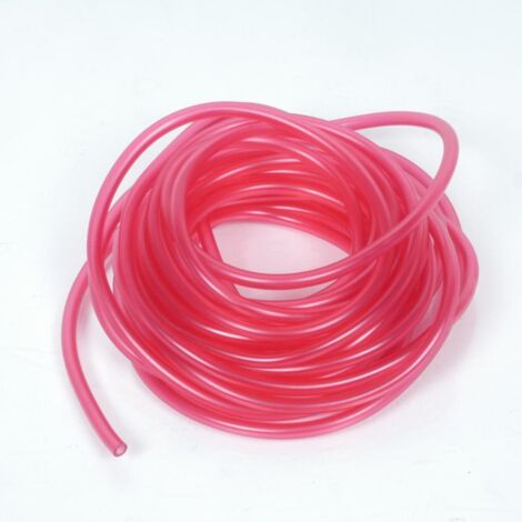 Rouleau de 10m de durite essence souple rouge translucide