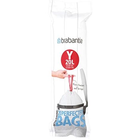 Rouleau De 20 Sacs Poubelle Code Y - 20 L - Perfect Fit - Spécial New Icon - Brabantia