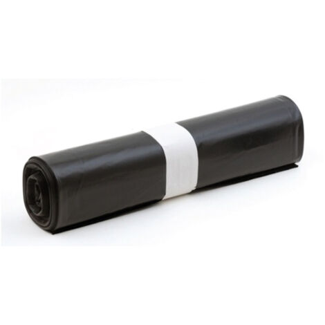 Rouleau de 20 sacs poubelle CRISTAL HYGIENE noir 50L 30 microns - SB115XNR