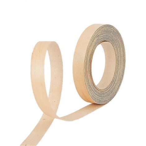 Rouleau de 32 pieds de long de placage de bois, pré-encollé, placage de contreplaqué blanc Navajo, ruban de bois flexible, longues et fines bandes de placage de bois véritable pour meubles ROG