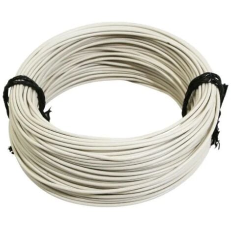 Rouleau de 5 mètres fil électrique 0,5mm² cuivre blanc câble souple faisceau