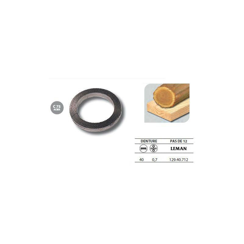 1 Rouleau de 50 mètres Lame scie à ruban en acier C75 40x0,7 pas de 12 - 129.40.712 - Leman