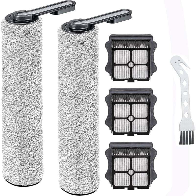 Rnemitery - Rouleaux de brosse de rechange et filtres hepa pour aspirateurs eau et poussière Tineco Floor One S5 / S5 Pro, faciles à changer et à