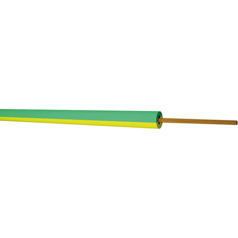 GSC - Rouleau de câble flexible de 100 m (1x2,5 mm) vert/jaune