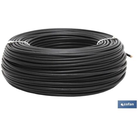Rouleau de Câble H07v-K 1x6mm2 Noir (100m)