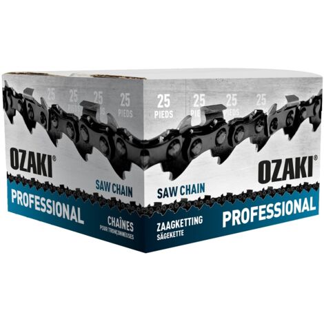 Rouleau De Chaîne De Tronçonneuse Ozaki Semi Carrée: 3/8 .050 (1,3mm) 25 Pieds.